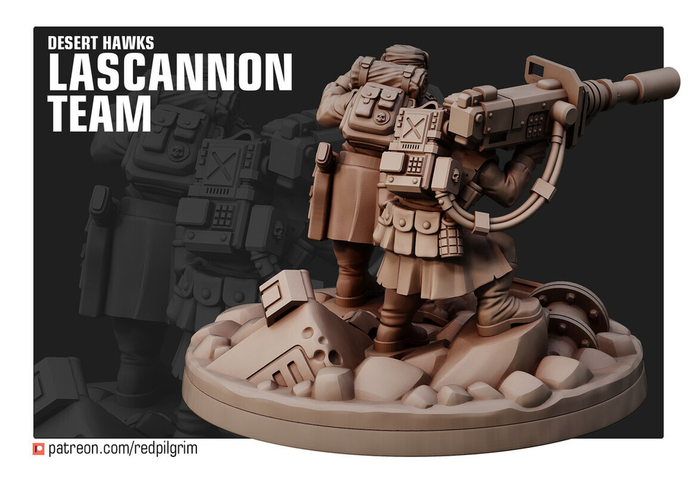 НЕ ТОТ РАКУРС Astra Militarum Tallarn Desert Raiders Талларнский расчёт тяжелого лазера миниатюра для AOS,Waha, Настольная игра, НРИ, Варгейм, РПГ