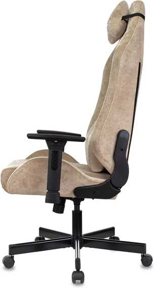 Кресло игровое Knight N1 Fabric бежевый Light-21 с подголов. крестов. металл