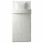 Комплект постельного белья IKEA NATTJASMIN (НАТТЭСМИН ), Односпальный, Белый, 150x200, 50x80 см