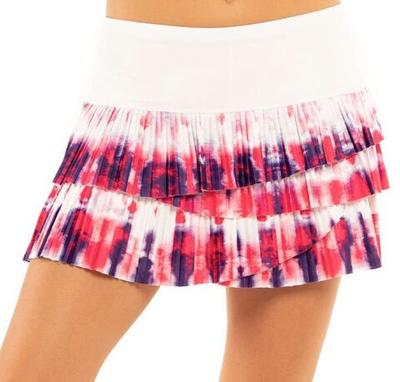 Теннисная юбка Lucky in Love Novelty Sunburst Pleated Scallop Skirt - разноцветный