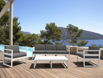 Комплект пластиковой мебели Siesta Contract Mykonos XL, белый, темно-серый