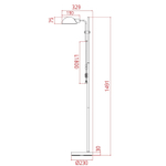 Торшер Arte Lamp ZETTA A7055PN-1BK, 1хE27