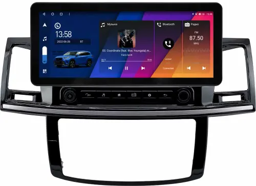 Магнитола для Toyota HiLux 7 2004-2015 - Canbox H-Line 1950 монитор 12.3" QLED в стиле Audi на Android 10, Быстрая, ТОП-процессор, CarPlay, 4G SIM-слот