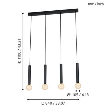 Подвесной светильник 4*E27 98057 черный Cortenova Eglo