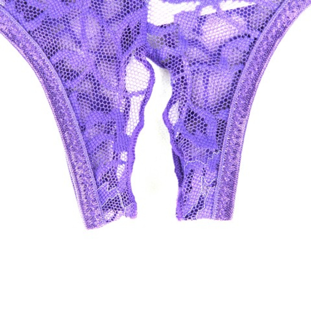 Стринги с доступом Purple Bow, XL