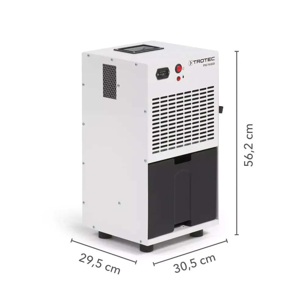 Осушитель воздуха TROTEC TTK 75 ECO мобильный - [до 21 л. за сутки / для S≈45 м²]
