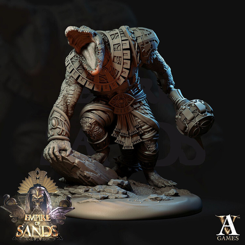 Grand Alliance Order  Seraphon Lizardmen Saurus Завр воитель с булавой миниатюра для dnd, днд, pathfinder, фентези, Настольная игра, НРИ, Варгейм, РПГ