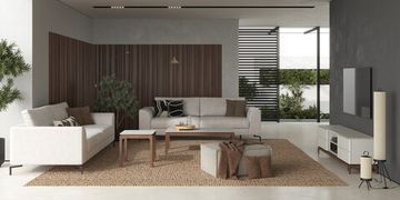 Приставной столик CALPE, MOD INTERIORS цвет светло-серый/натуральный