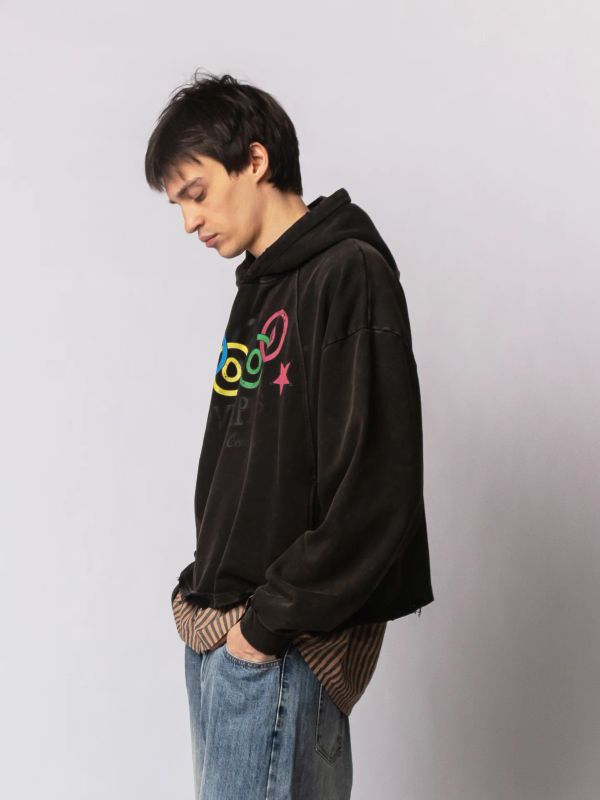 Худи Crop Ovympics washed black - фото 2