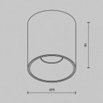 Накладной светильник Maytoni Alfa LED C064CL-12W3K-RD-WB