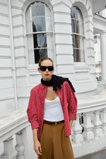 РУБАШКА В ПОЛОСКУ С ОБЪЕМНЫМИ РУКАВАМИ — ZARA