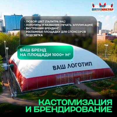 Теннисный купол «Дворцовая подача», 36×36×9 м