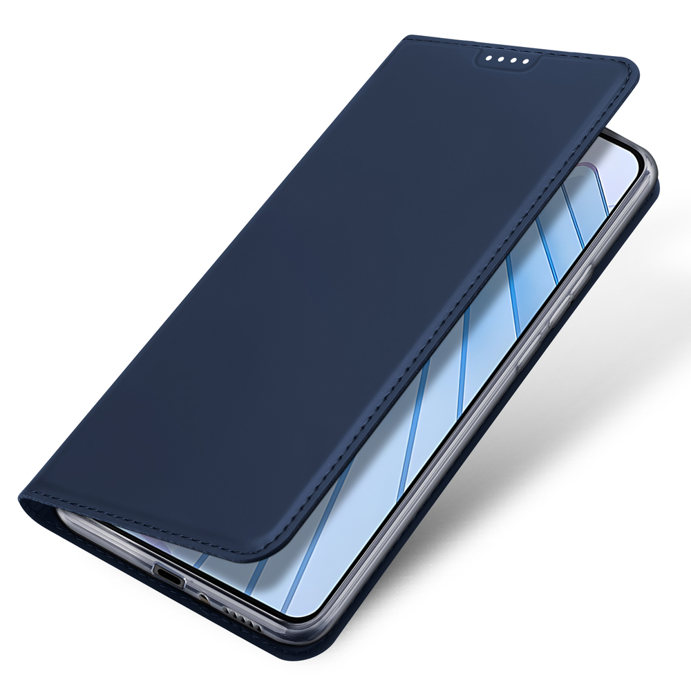 Чехол книжка из PU кожи синего цвета от Dux Ducis для смартфона Xiaomi Redmi Note 14 5G, серия Skin Pro Series Case