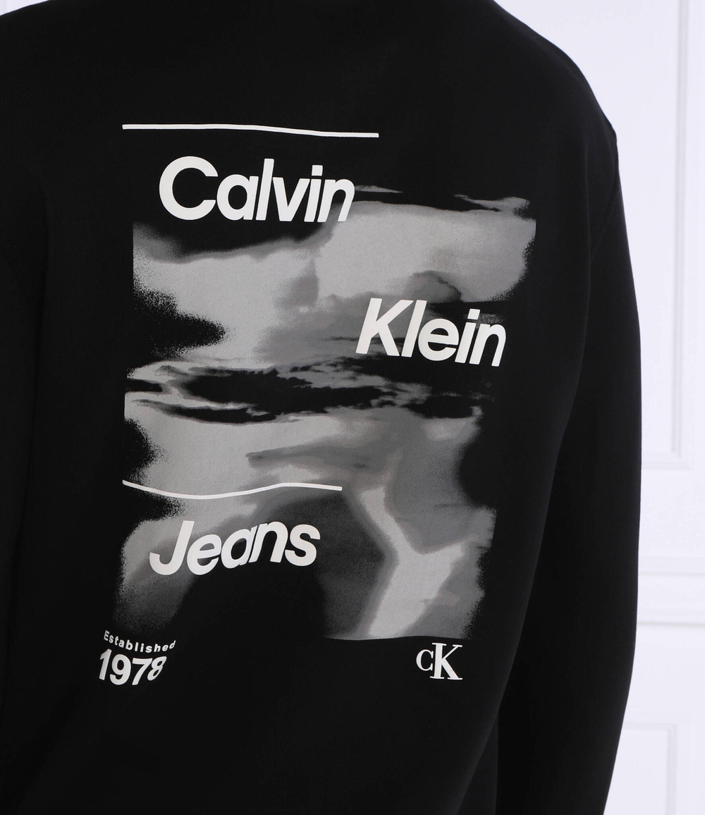 Худи DIFFUSED LOGO CREW NECK CALVIN KLEIN JEANS - черный(J30J325155)