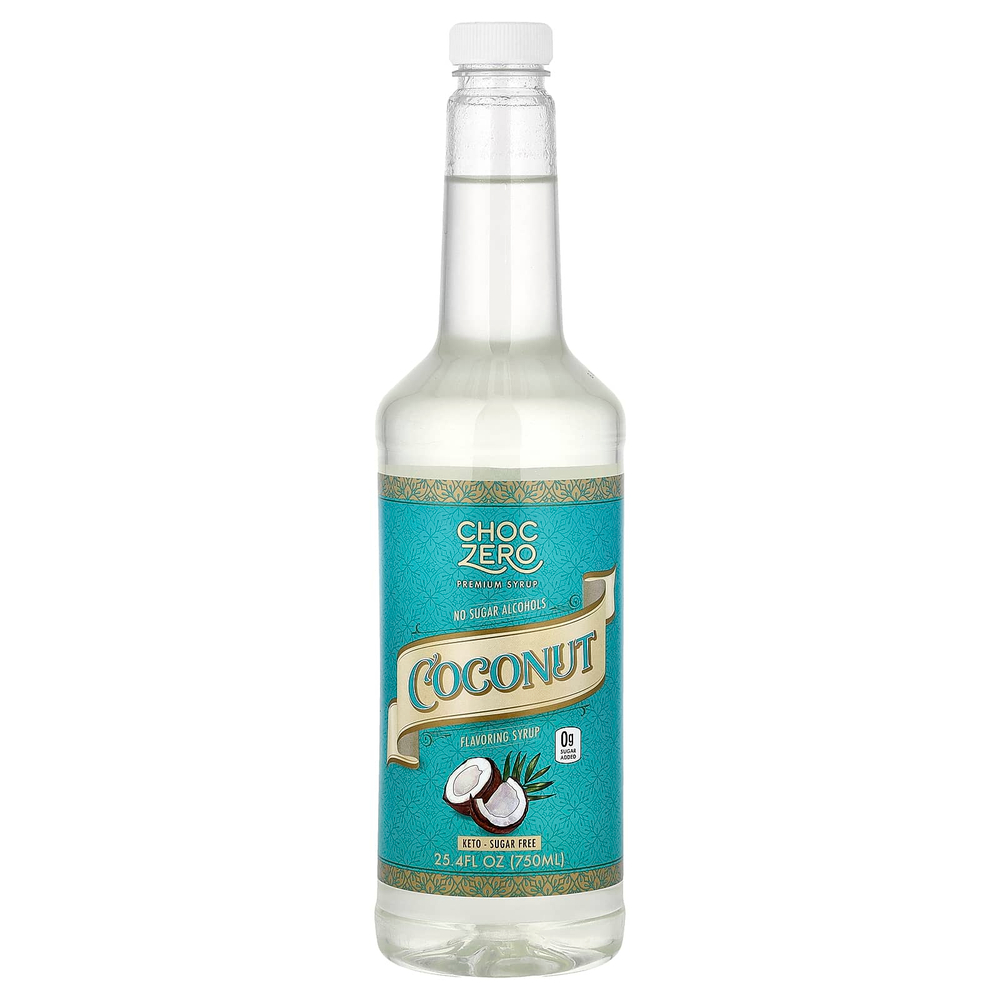 ChocZero, премиальный сироп, кокосовый, без сахара, 750 мл (25,4 жидк. унции)
