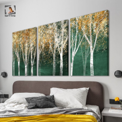 Картина karTTina "БЕРЁЗОВЫЙ ЛЕС", 150 см х 70 см