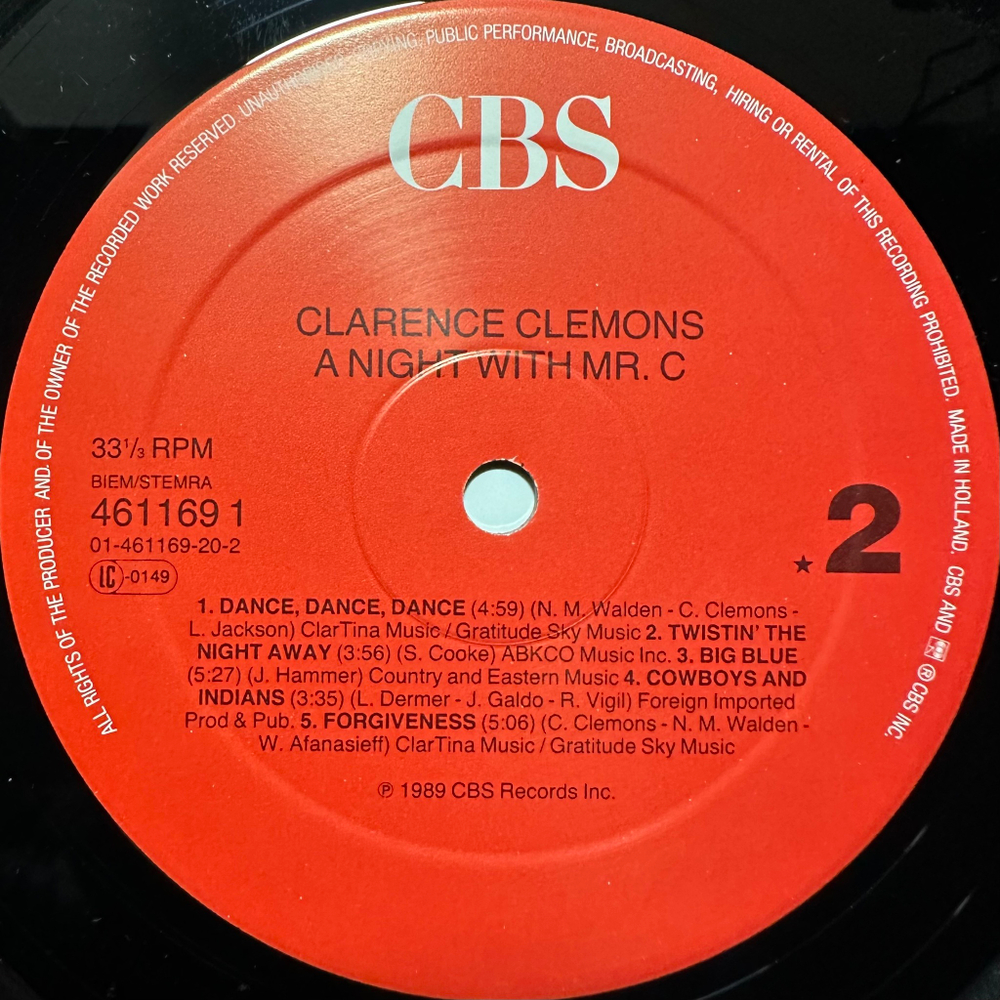 Clarence Clemons - A Night With Mr. C (Голландия 1989г.)