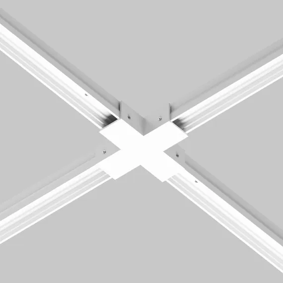 Коннектор X-образный Комплектующие для уличной трековой системы Elasity IP O-TR001-CC-W Maytoni
