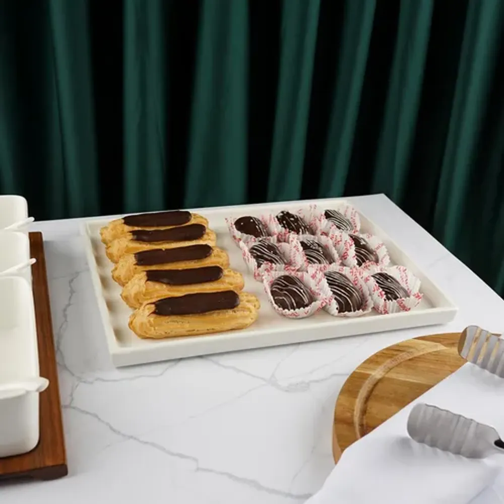 Блюдо прямоугольное 34*27 см h2 см 300 мл White Style Buffet P.L. [1]