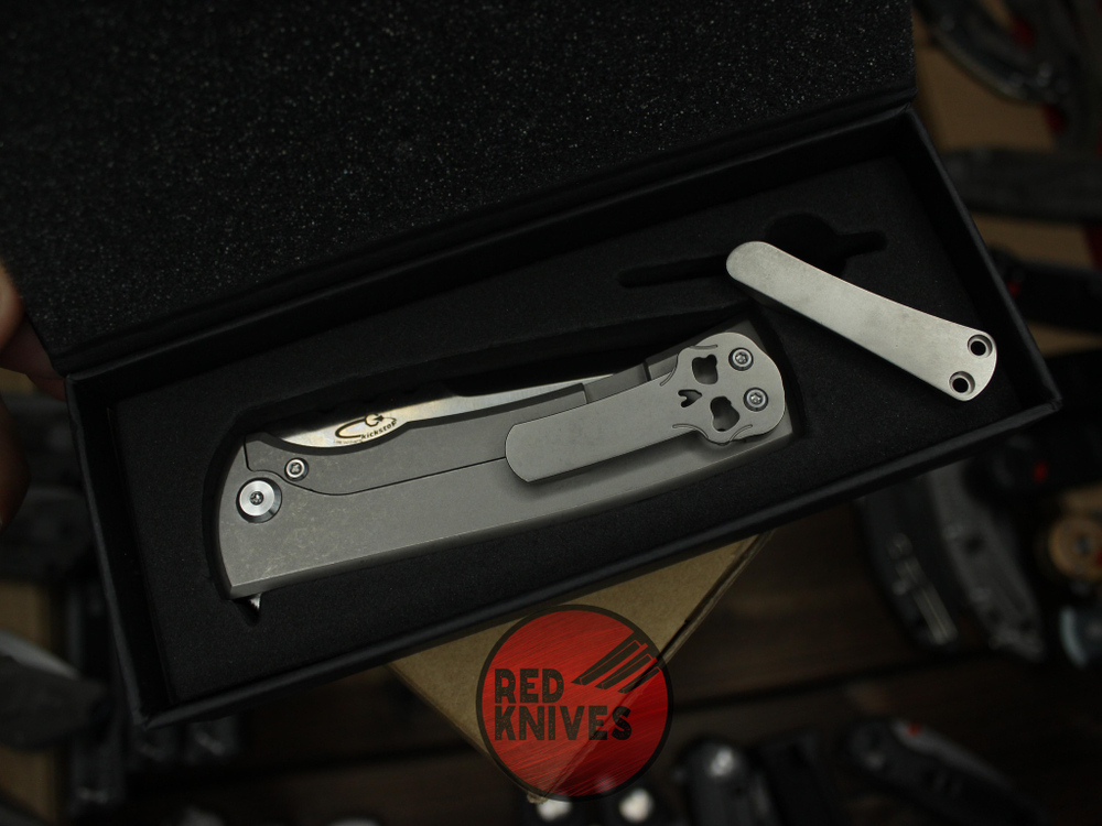 Нож TANTO CHAVES KNIVES 229 REDENCION KICKSTOP FLIPPER KNIFE TITANIUM CHISEL RK/Н3