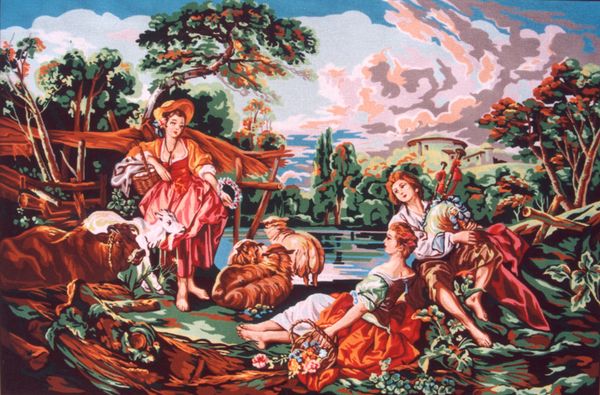 Рисунок для вышивания Soulos (канва жесткая), Прекрасные пастушки, 30х90 см