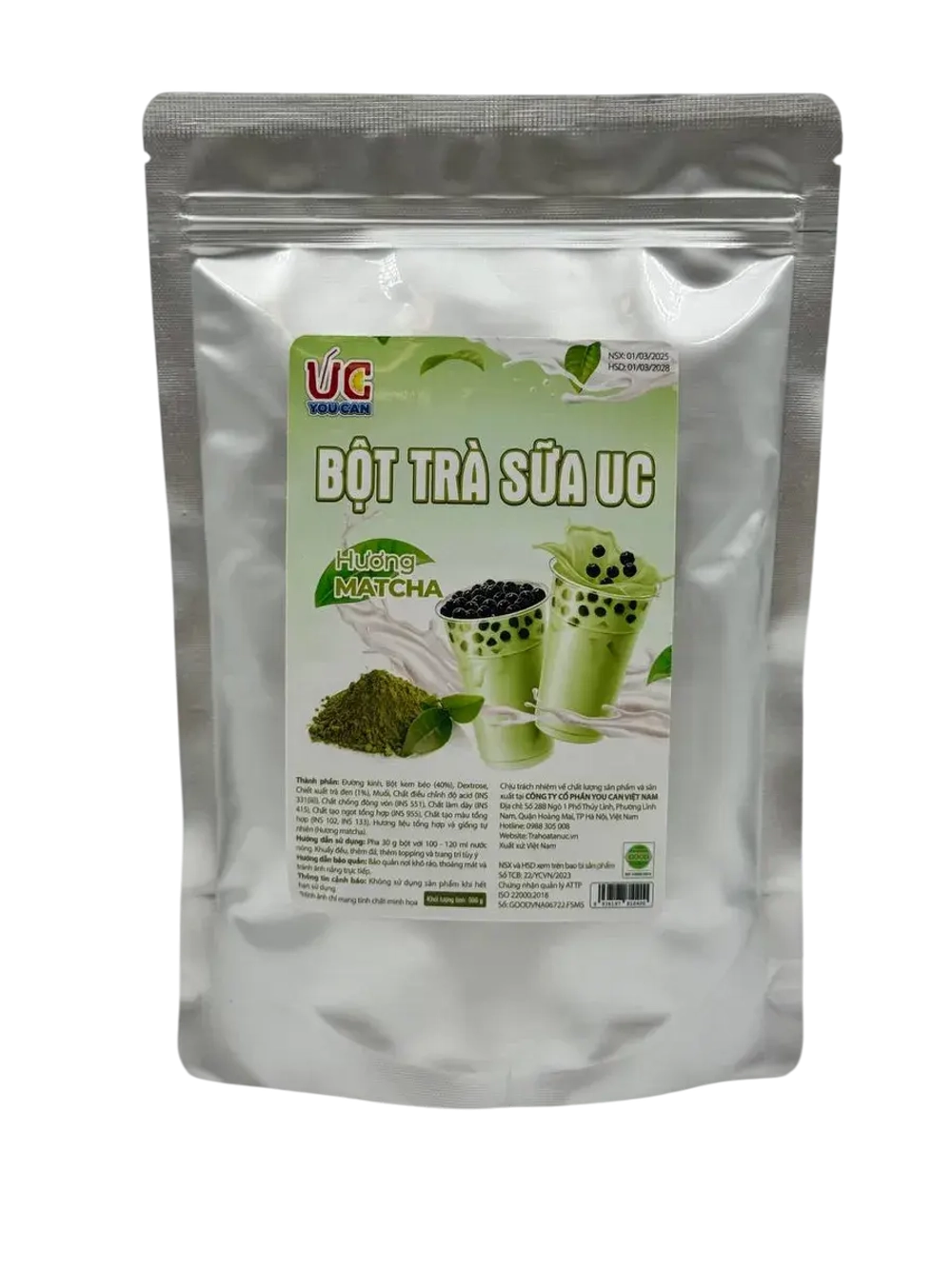 Порошок для Bubble Tea вкус матча чай , 500гр