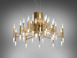 Pendant design lamp  THE LIGHT by Alma 36 lampshades (Gold)