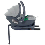 Автолюлька Indigo Minky I-Size с базой группа 0+ (40-87см) светло-серый
