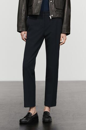 Massimo Dutti Брюки из эластичной высокотехнологичной ткани, темно-синий