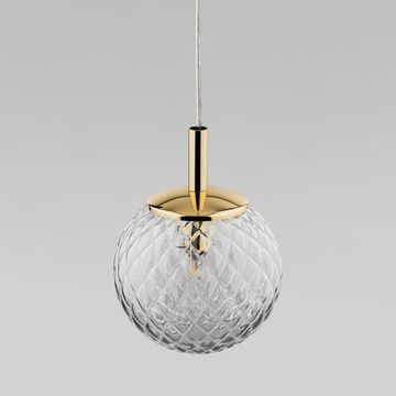 Подвесной светильник со стеклянным плафоном 1*G9 759 золото Cadix Gold TK Lighting