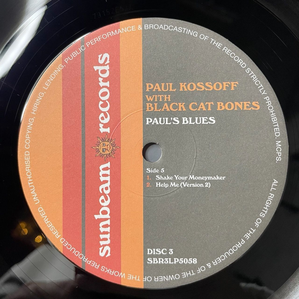 Винтажная виниловая пластинка LP Paul Kossoff With Black Cat Bones Pauls Blues (UK 2008)