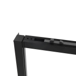 Душевая дверь Slim Soft VDS-1SS140CLB, 1400, черный, стекло прозрачное