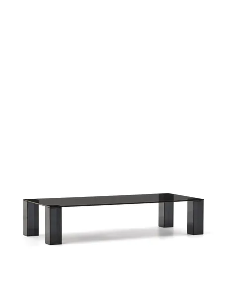 Журнальный столик Adularia из стекла темно-серого цвета 140 x 60