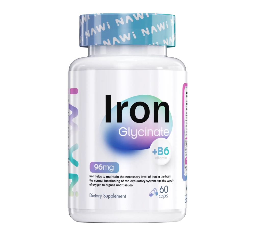 Витамины Nawi Iron Glycinate 60 капсул