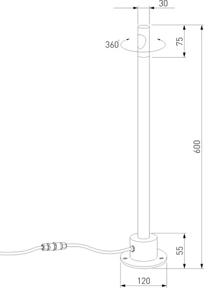 Наземный светильник Latent 35174/S черный Elektrostandard