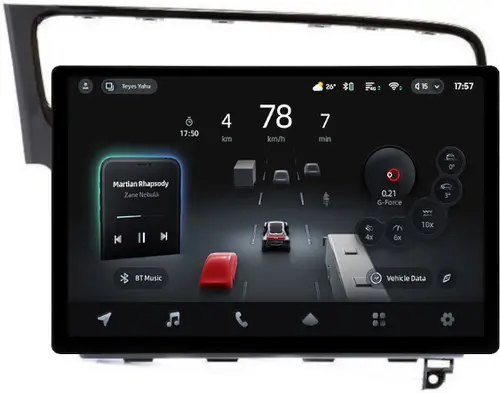 Магнитола для Volkswagen Golf 7 2012-2020 (рамка черный глянец) - Teyes CC4-PRO монитор 13" 2K QLED на Android 13, Быстрейшая, Snapdragon 778G, ИИ, CarPlay, DSP, 4G SIM-слот