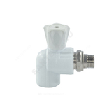 Кран шаровой PP-R белый Дн 25х3/4" НР угловой для радиатора VALFEX 10148025