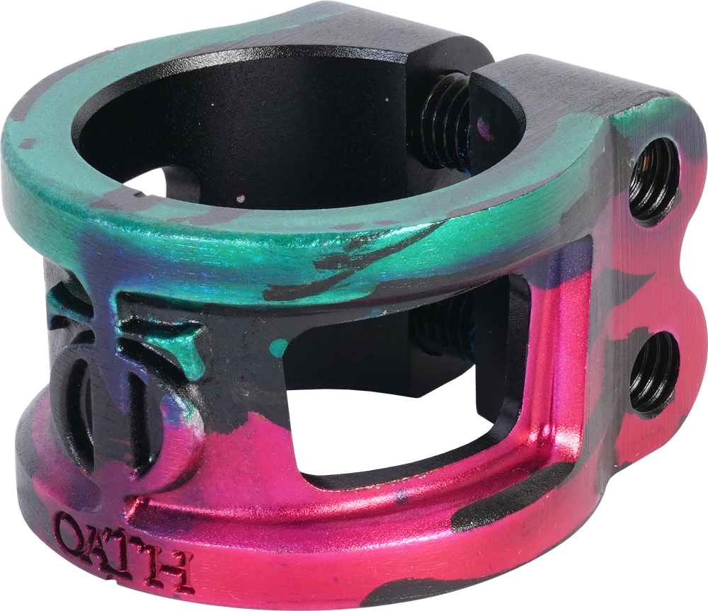 Зажим для трюкового самоката Oath Cage v2 HIC (зеленый / розовый / черный)