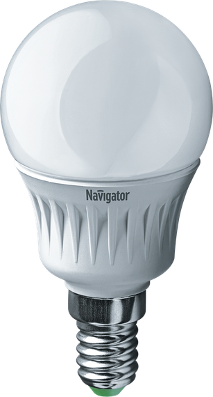 Лампа светодиодная Navigator G45 220V Е14 5W 4000K шар 22029