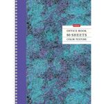 Тетрадь А4, 80 л., HATBER, гребень, клетка, матовая ламинация, цветной срез, "Color texture", 80Т4лВ1гр