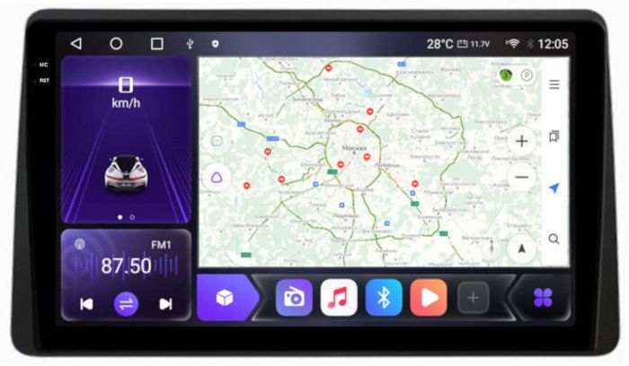 Магнитола для Renault Duster 2 2021+ - Kuberg OL-1941 QLed+2K, Android 12, Быстрая, CarPlay, 4G SIM-слот