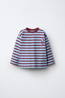 ZARA ЛОНГСЛИВ В ПОЛОСКУ С ВЫШИВКОЙ HELLO KITTY ©, ПОЛОСКИ