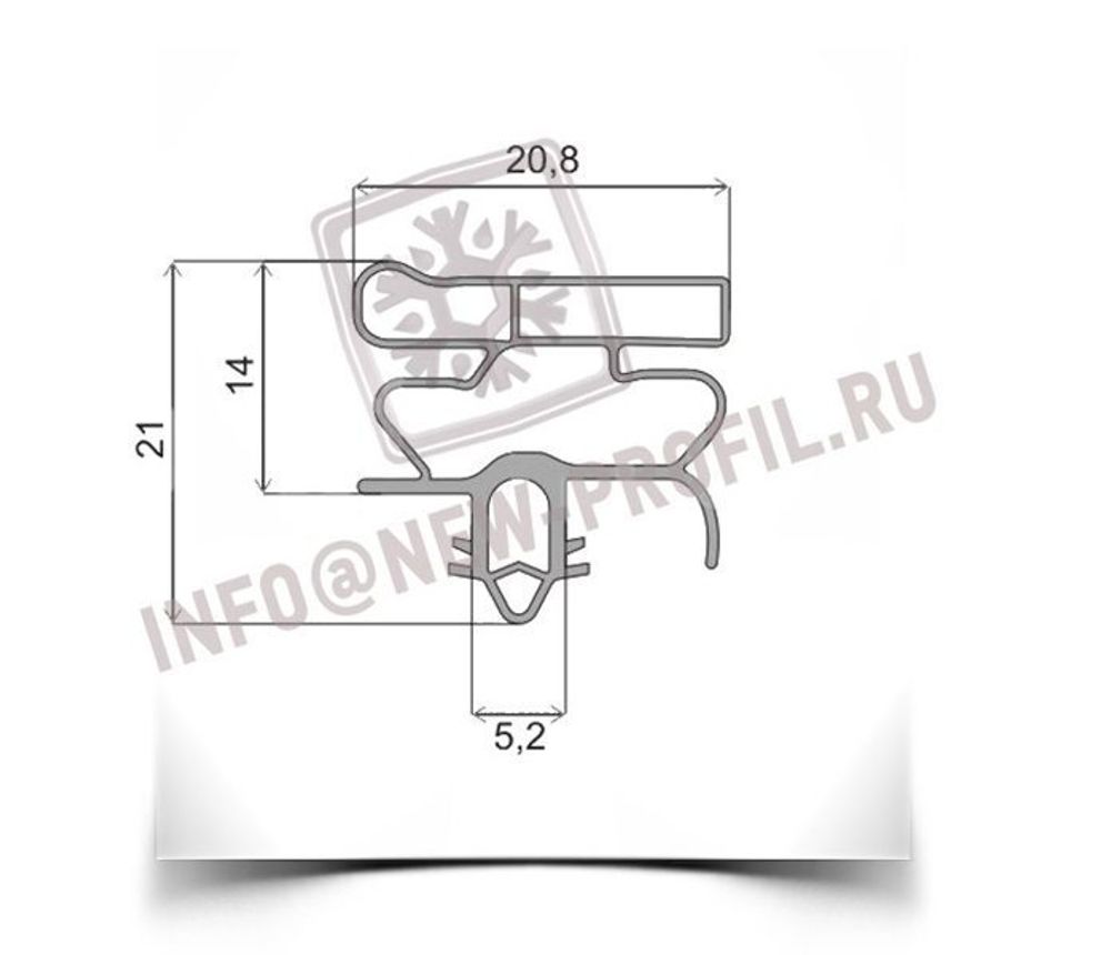 Уплотнитель для холодильника Орск 257 м.к 265*565 мм (010)