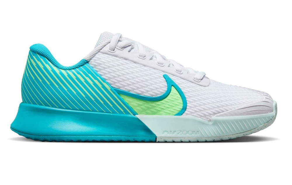 Женские Кроссовки теннисные Nike Zoom Vapor Pro 2 HC - white/lime blast/teal nebula/jade ice
