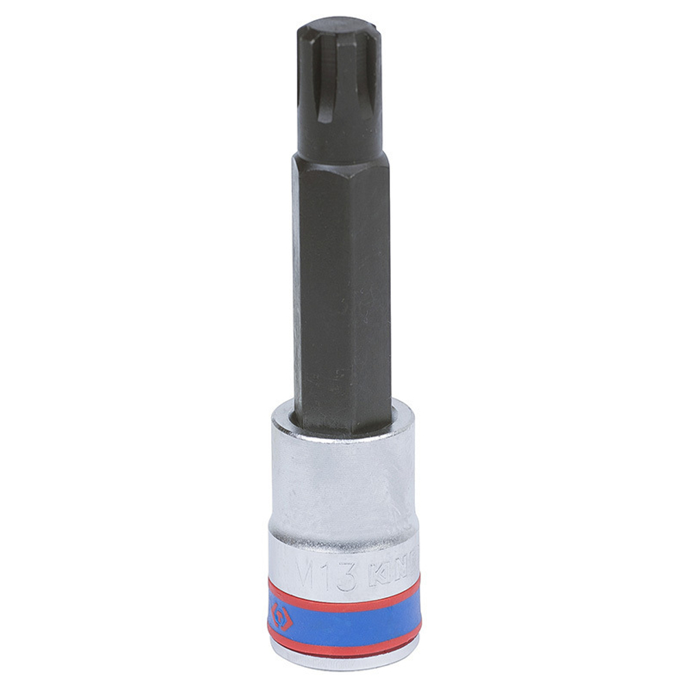 KING TONY (404913) Насадка (бита) торцевая 1/2", L = 100 мм, RIBE, M13