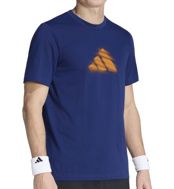 Мужская теннисная футболка Adidas Tennis Clay In Not Graphic - dark blue