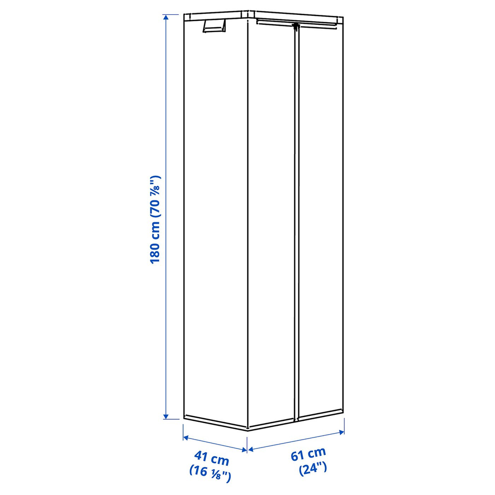 IKEA JOSTEIN  (ИКЕА ЙОСТЕИН)  -  Чехол - прозрачный/для дома и улицы 61x41x180 см