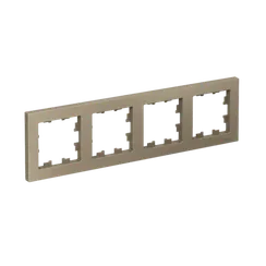 Рамка пластиковая на 4 поста универсальная Systeme Electric AtlasDesign Шампань ATN000504