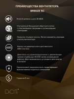 Вентилятор накладной BREEZE D125 обр.клапан DICITI