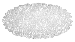 Салфетка подстановочная 38см Decor de table Rose серебристая